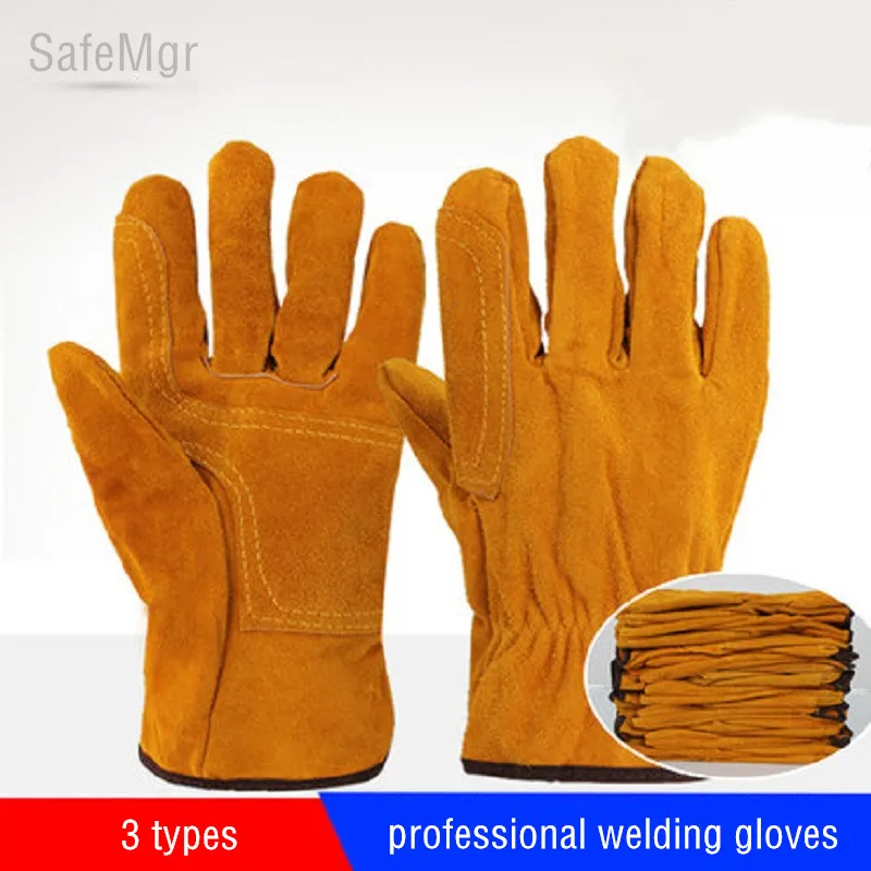 Защитные кожаные рабочие перчатки для водителей мужчин защитные сварки охоты