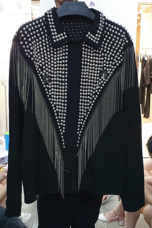 

Spring 2020 loose Korean version versatile tassel early spring spring spring denim coat women's port wind blast street fashion