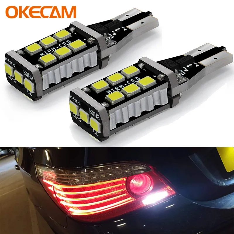 2 шт. Canbus Error Free SMD 2835 W16W LED T15 921 912 автомобильный резервный светильник Фары заднего