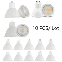 10pcs dimmable mr16 gu10 gu5 3 lampada cob led bulb 7w 220v bombillas led lamp spotlight lampara 30 degree beam energy saving