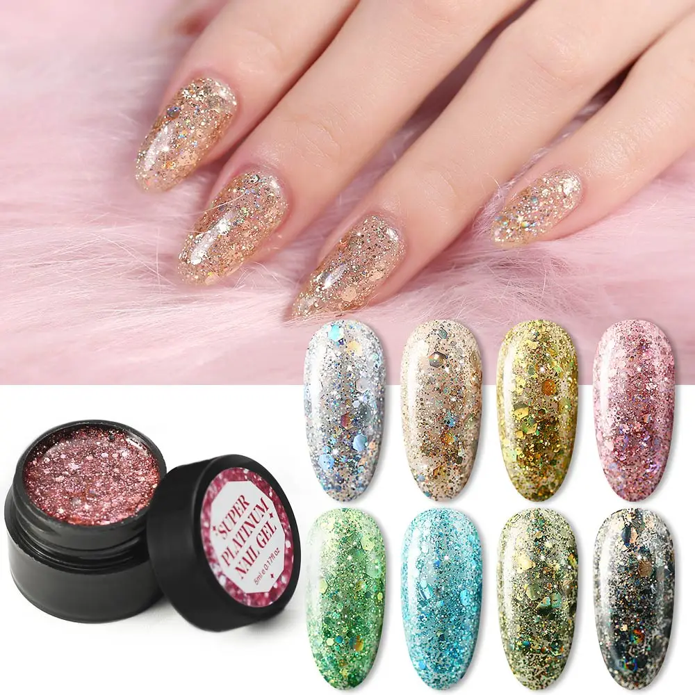 Суперплатиновый гель для ногтей Modelones суперблестящие цветные гелевые краски