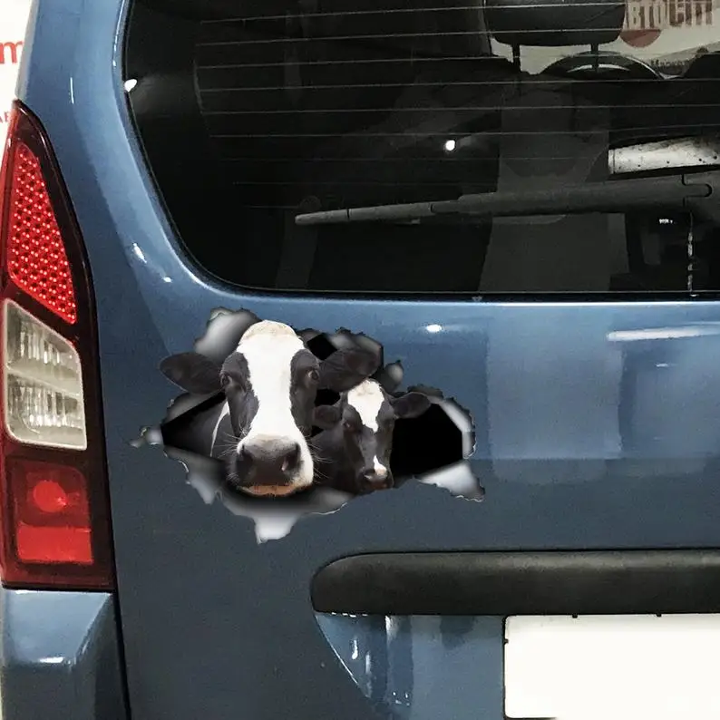 

2021 Black and white Cows car decal , cow car magnet, cow sticker