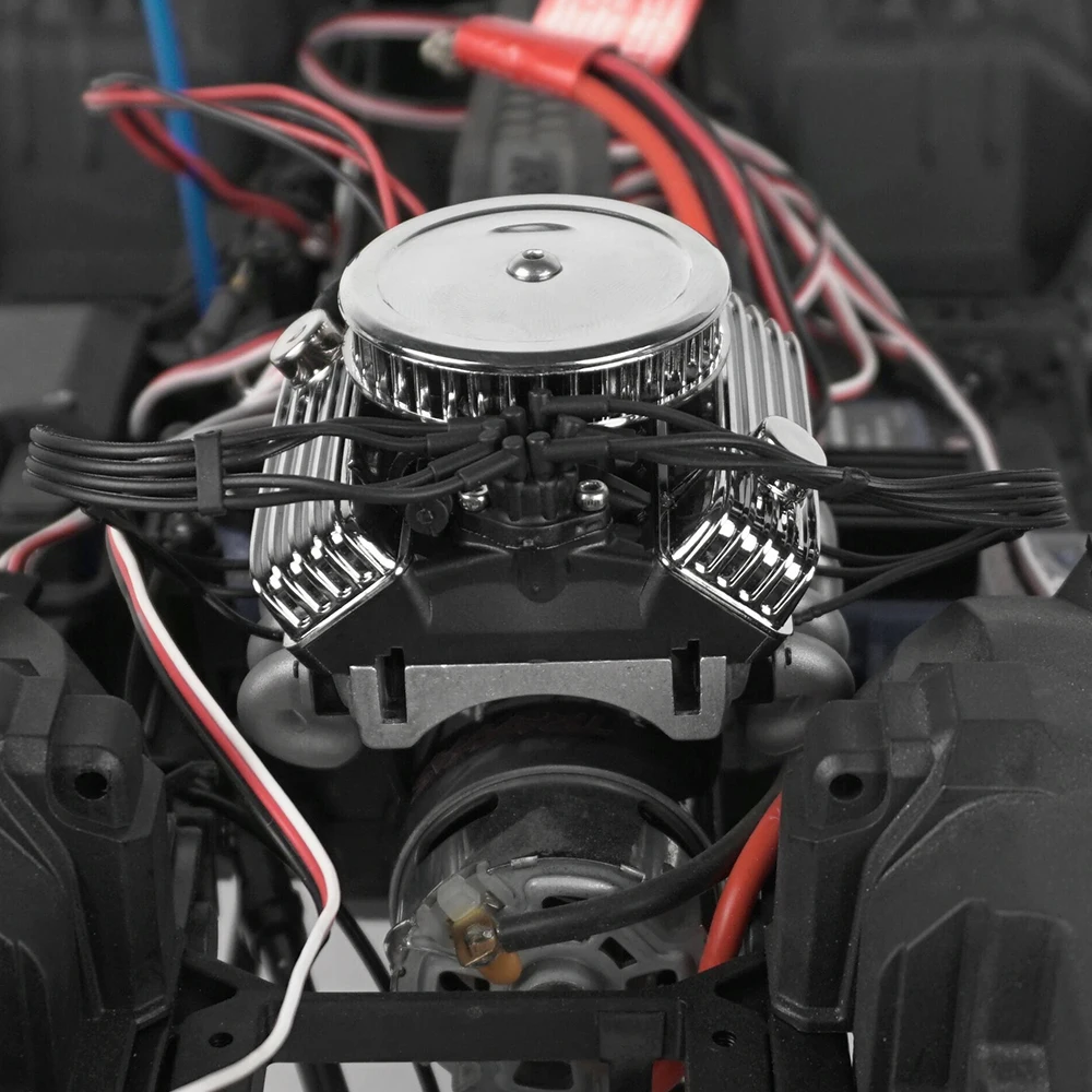 YEAHRUN Classic V8 F82 мотор вентилятора искусственный радиатор для TRX4 SCX10 D90 VS4 1/10 RC