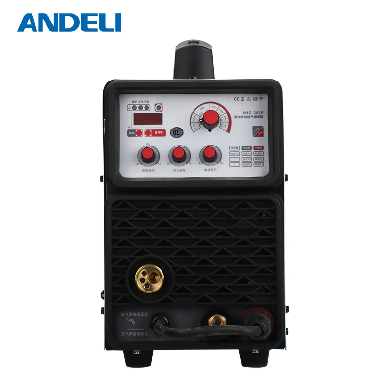 ANDELI интеллигентая (ый) однофазный сварщик импульсный MIG 200PE MMA/MIG открытая