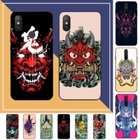japanese oni hannya demon phone case for redmi note 8 7 9 4 6 pro max t x 5a 3 10 lite pro