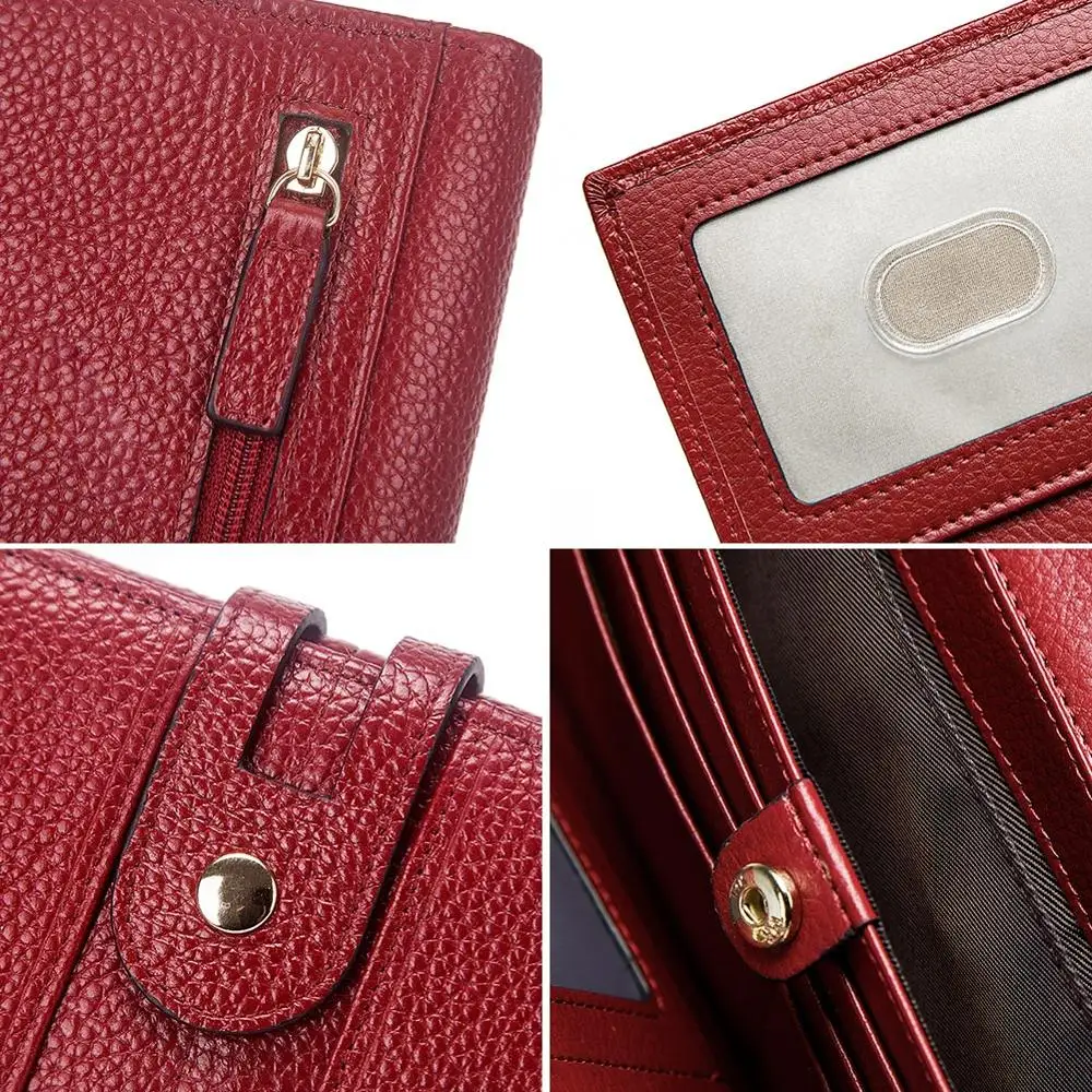 Новинка 2020 женский кожаный кошелек женские кошельки большой емкости на молнии