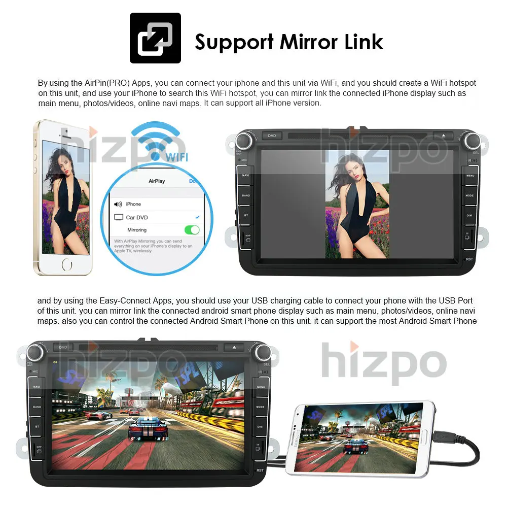 2G 2din 8 дюймов Android 10 автомобильный dvd для VW passat b6 golf 4 5 tiguan polo skoda octavia с управлением