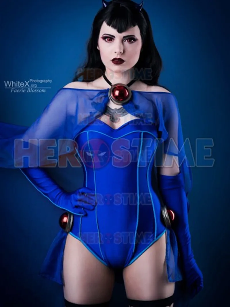 Bombshells Raven костюм DC Rachel Roth Лидер продаж Аниме Сексуальная одежда накидка