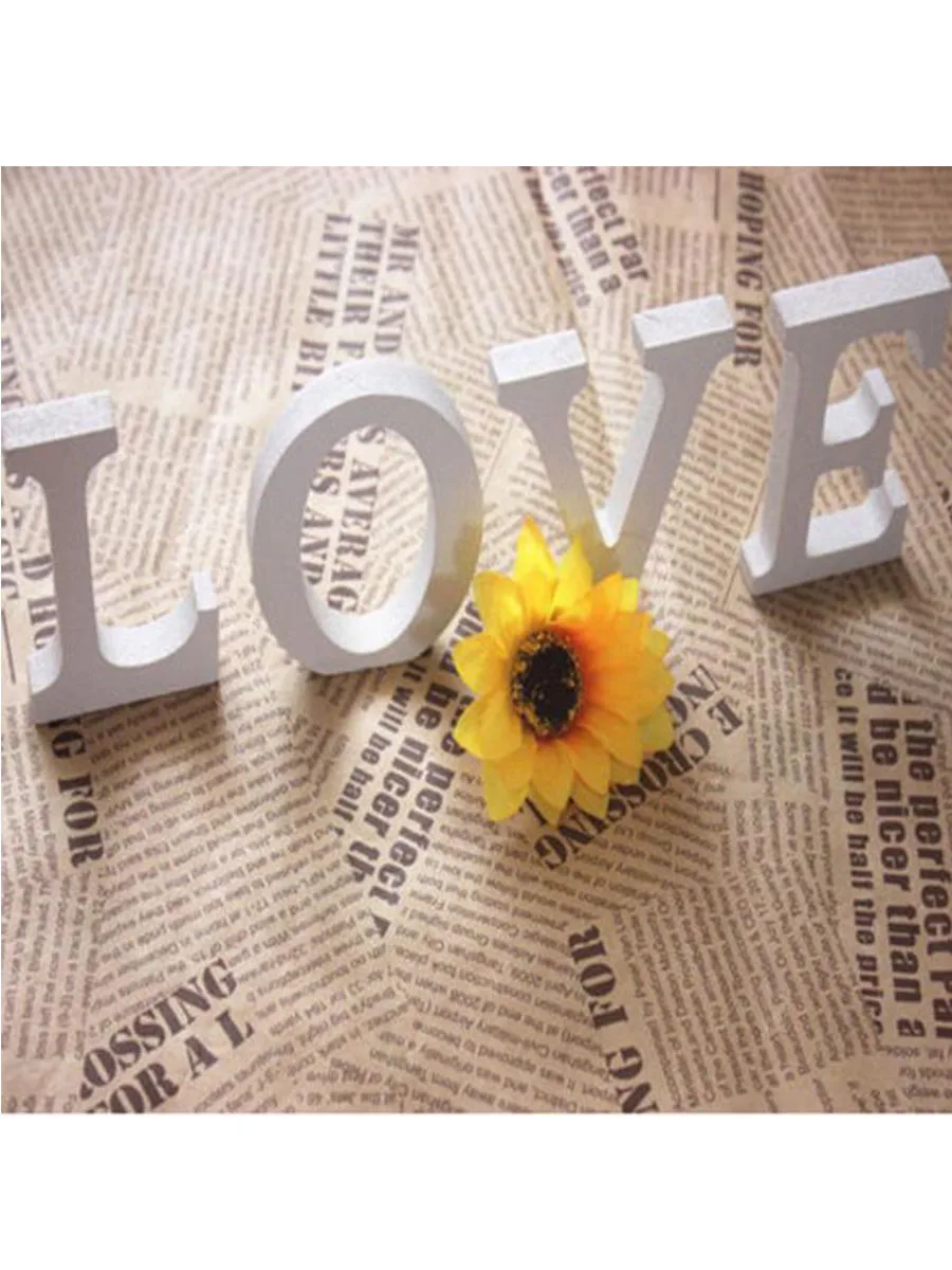 

1pc Diy Freestanding Wood Wooden Letters White Alphabet Wedding Birthday Party Home Decorations Personalised Name Design QQLIFE