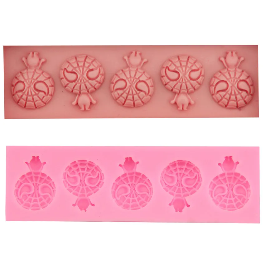 

Spider man small round head sugar cake mold liquid silica gel baking mold DIY baking tools manual glue dropping