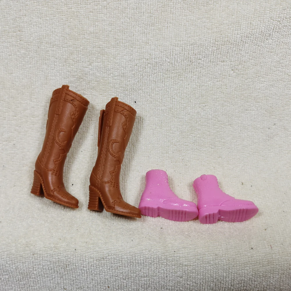 Розовые ботинки на высоких каблуках для кукол оригинальная Внешняя торговля
