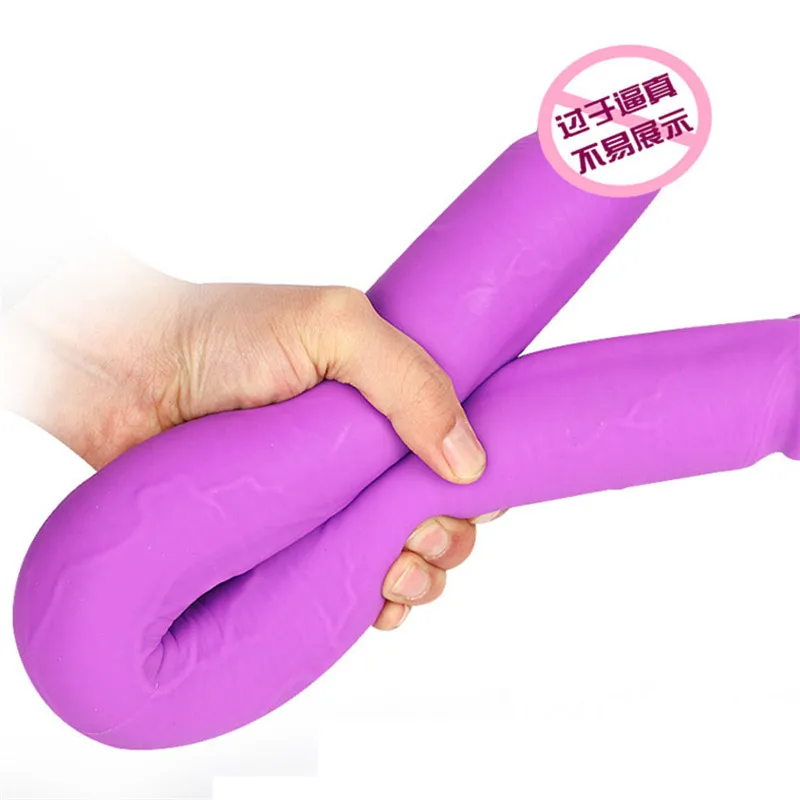 Мягкий двусторонний фаллоимитатор секс-игрушка для лесбиянок длиной 49 см