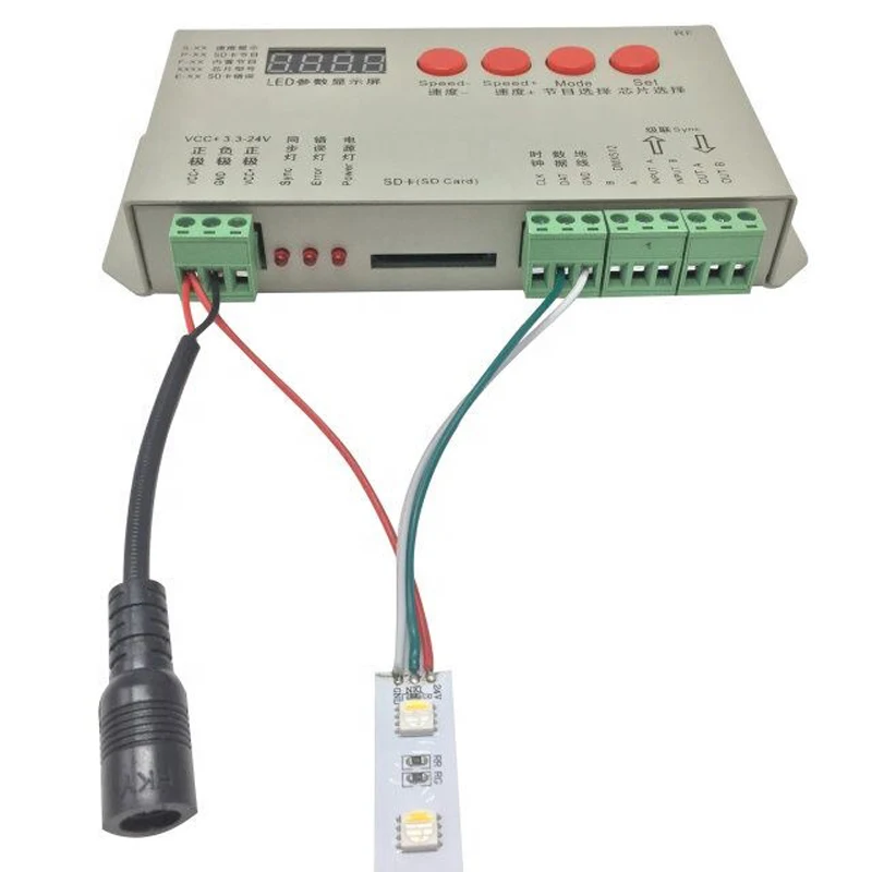 Программируемый RGB светодиодный контроллер DC5 24V Max 2048 Пиксели прибор приемно WS2812B