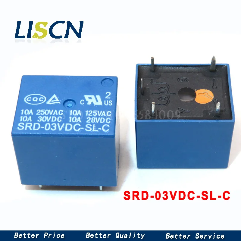 1 шт. SRD-03V 05 в 06VDC-SL-C 5-контактное силовое электромагнитное реле SRD-03VDC-SL-C SRD-06VDC-SL-C
