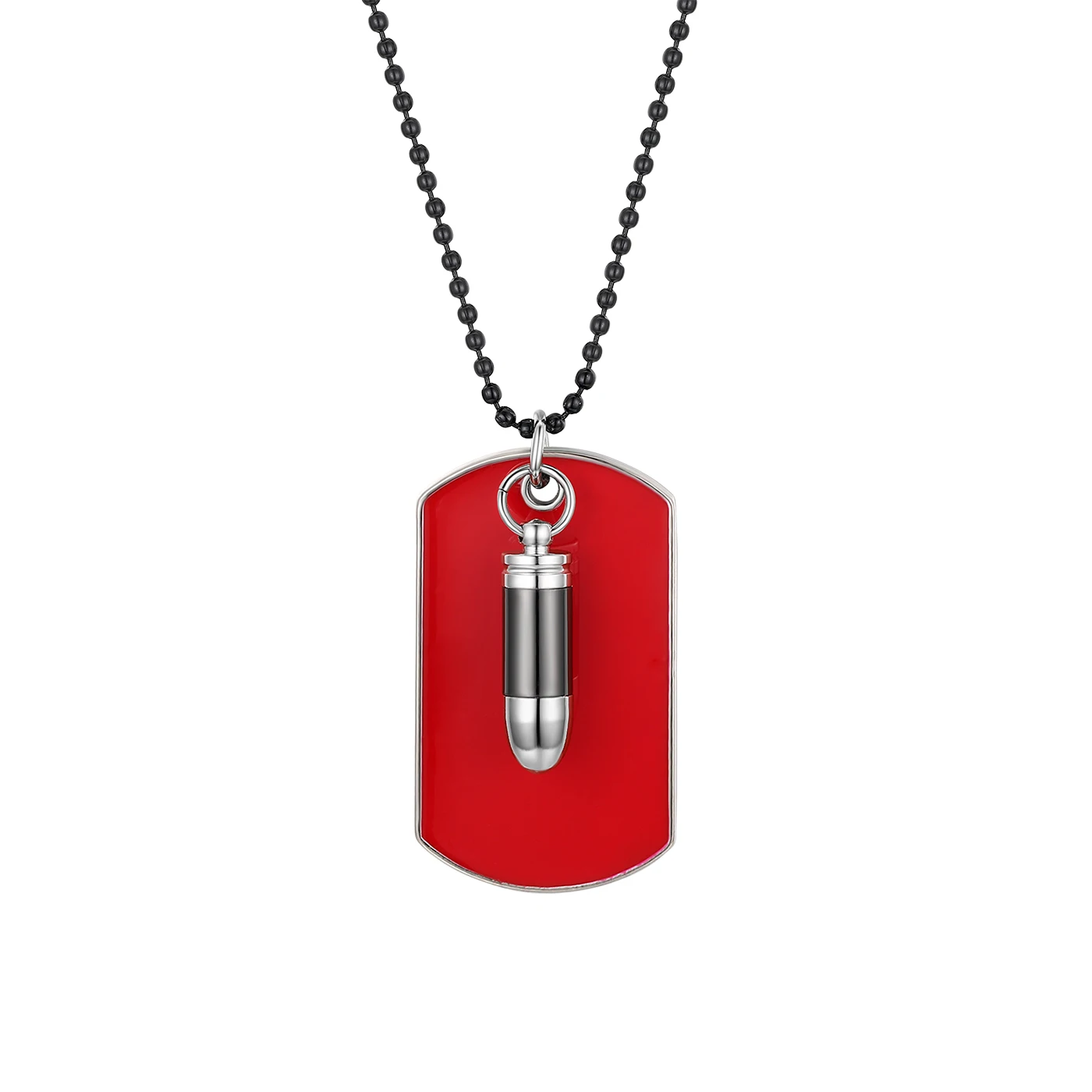BONISKISS Fashion Men Military Army Bullet Charm Dog Tags Chain Pendant Necklace Customized Personalized Jewelry Gift | Украшения и