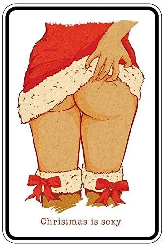 

Christmas is Sexy Sign Metal Funny Man cave House Decor B750 Home Wall Tin Sign 8"X12" Decoration