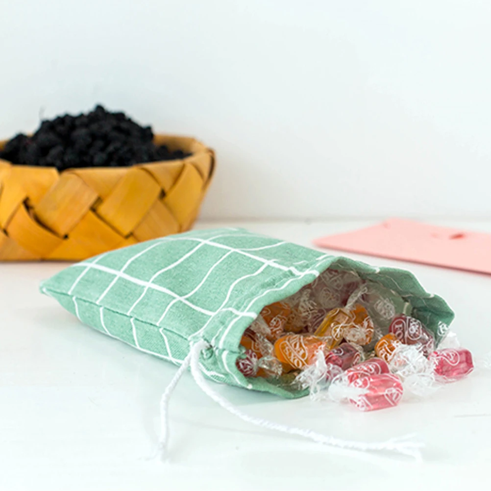 10 шт сумки на шнурке креативные полосы мягкий плед Подарочный мешок Lucky для