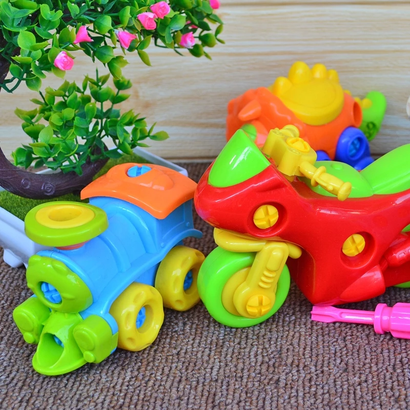 Раннее обучение DIY винтовая сборка Инженерная машина Съемная динозавр