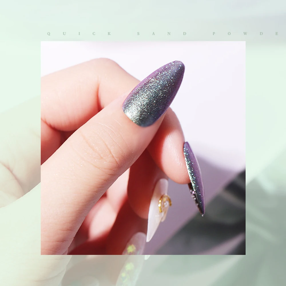 6 шт новый взрыв ногтей Блеск поп цвет японский стиль наждачная бумага порошок