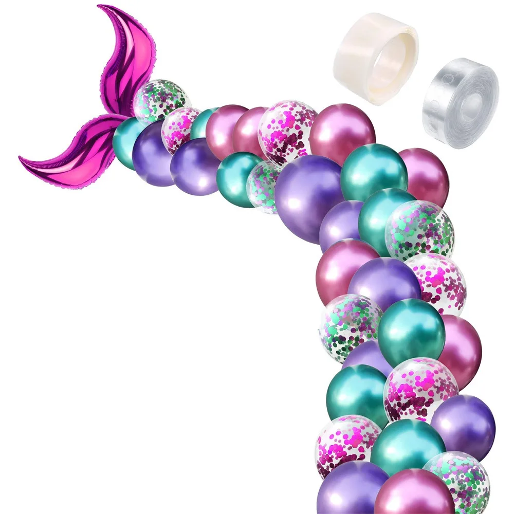 Набор воздушных шаров русалка из латекса 42 шт. | Дом и сад