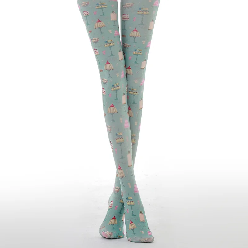 

Милые колготки с кондитерским рисунком, женские носки от поставщиков прямых поставок