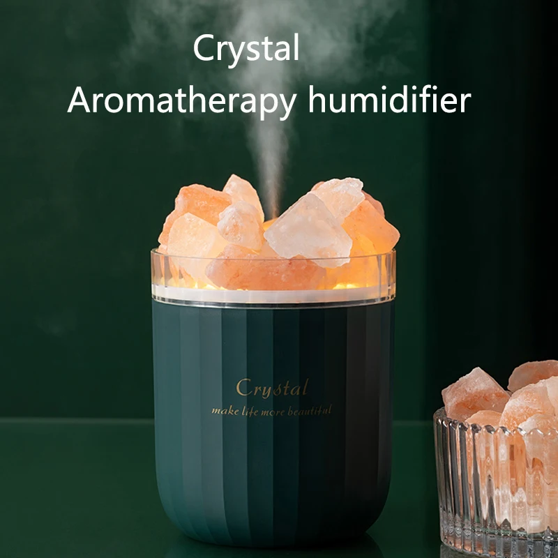 

Draagbare Crystal Aromatheraphy Luchtbevochtiger Usb Draadloze Aroma Essentile Olie Diffuser Air Humidificador Met Sfeer Lamp