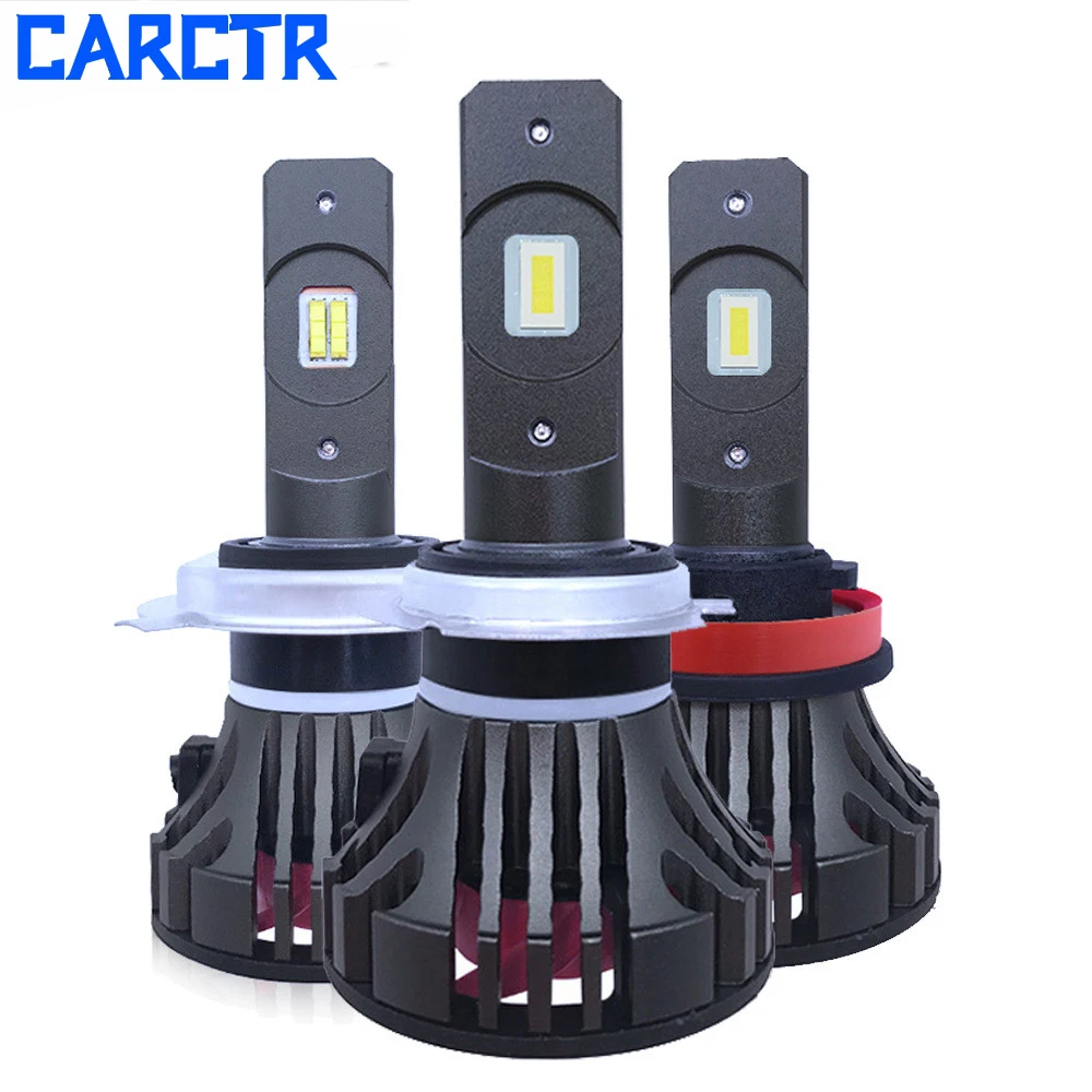 

CARCTR Автомобильный светодиодный фары для H7 светодиодный фар H4 H1 9005 9006 Hb4 светодиодный Canbus 6000K 9-32 в пост 60 Вт супер яркий автомобиль H8 H11 светоди...