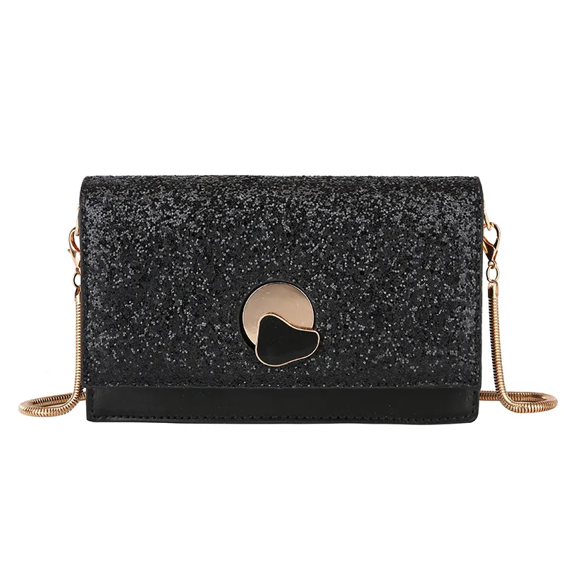 

Women's Bag 2019 New Star Sky Sequin Chain Small Square Bag Single Shoulder Slant Span Bag Portable