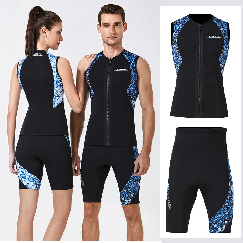 Взрослый Женский Мужской гидрокостюм 3 мм неопреновый купальный жилет без