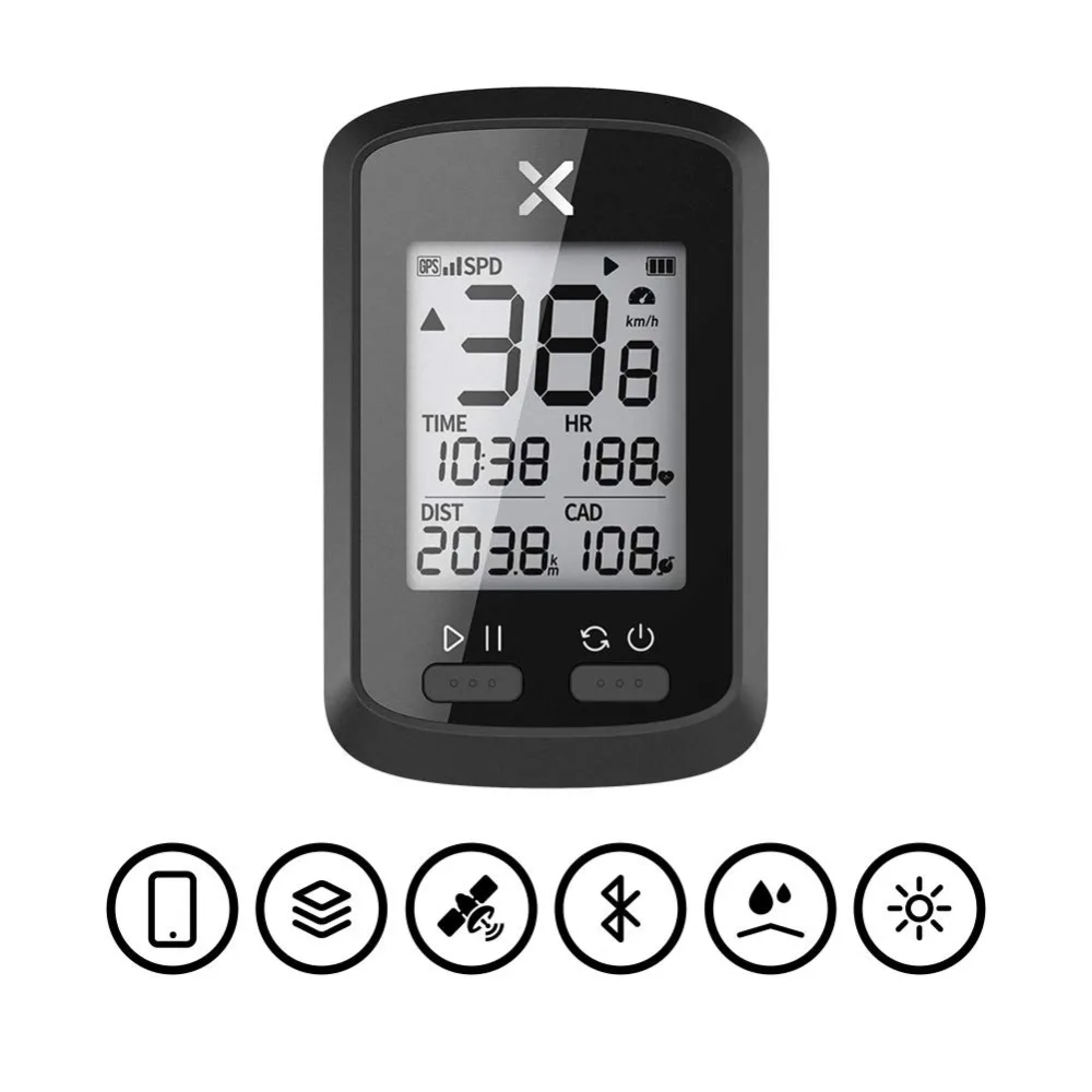 XOSS G+ gps компьютер Велоспорт Bluetooth 4,0 ANT+ велосипедный беспроводной компьютер цифровой спидометр подсветка с велосипедным креплением