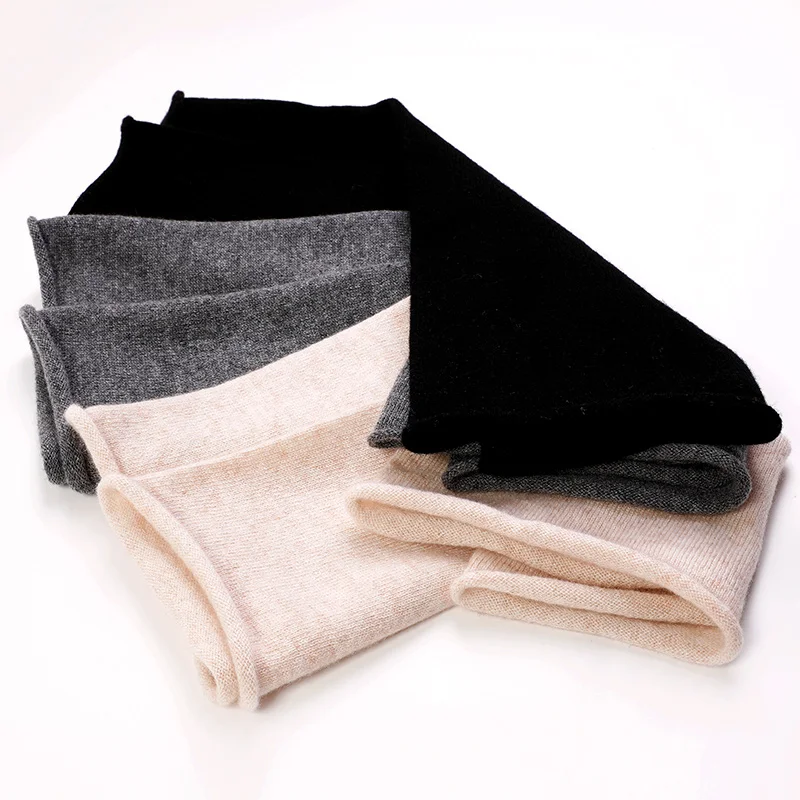 

Cashmere small scarf women's bib knitted collar neck protector winter warmth all-match solid color false collar wool neck cover
