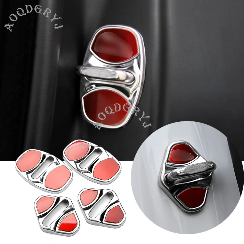 

For Jaguar F-PACE 2016-2020 Interior Car Door Lock Protective Cover trim 4pcs Car styling accessories