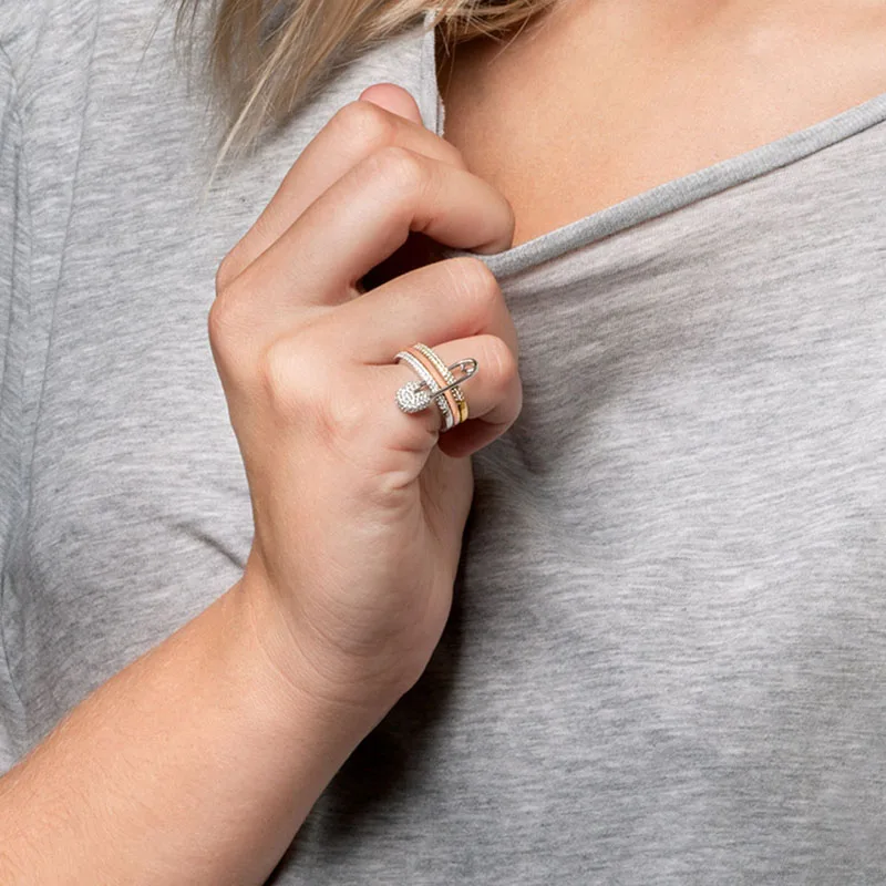 Модные очаровательные стерлингового серебра копия 1:1 Реплика серебро булавка Trio