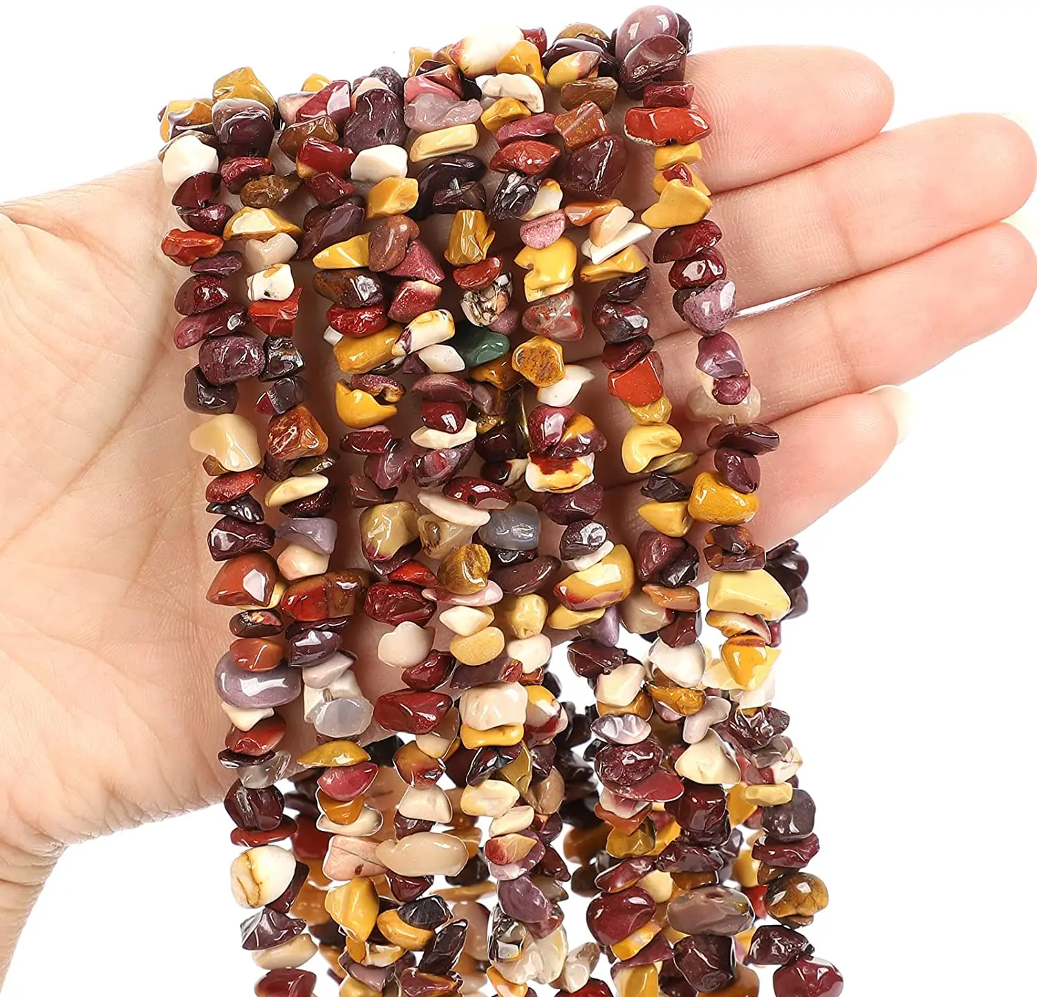 

LW006 Natural Chip Stone Beads Yolk stone 5X8mm Irregular Gemstones Healing Crystal Loose Bead for Jewelry Making Heal