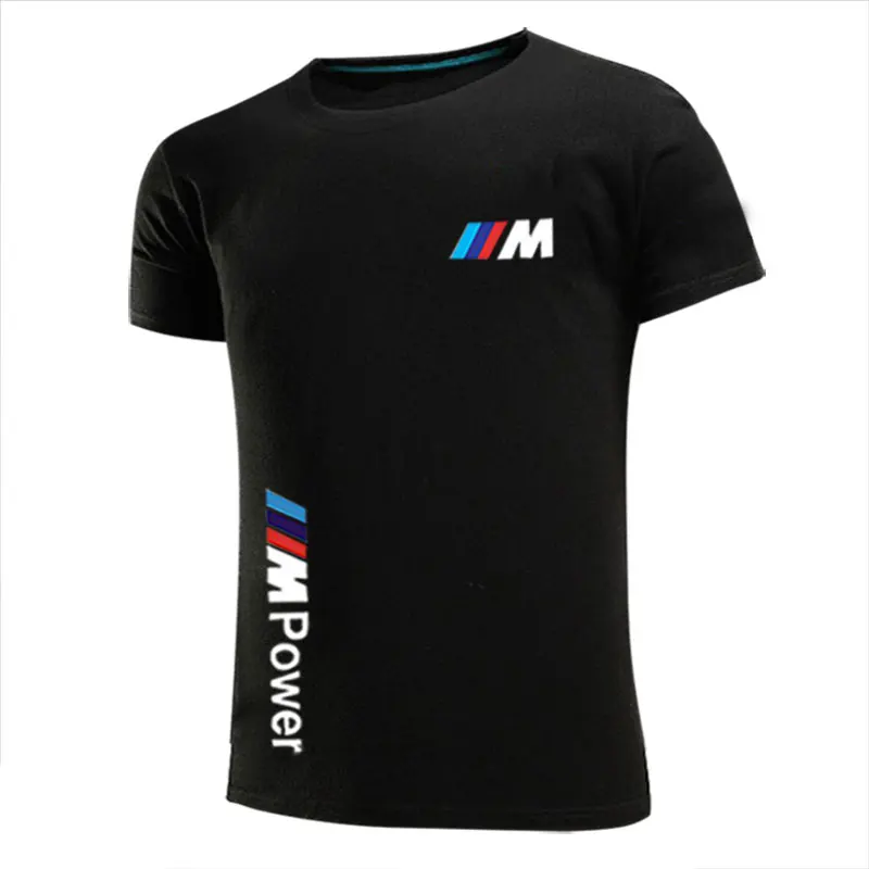 

2021 Bmw M Power summer cotton men's funny top casual short-sleeved solid color neutral round neck hip-hop T-shirt sports top