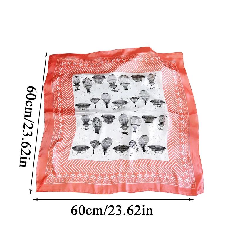 

Small Square Silk Scarf Women Fashion Print Neck Scarf Female Bandana Shawl DIY Hair Tie Band Headscarf Girls Hair Accessories