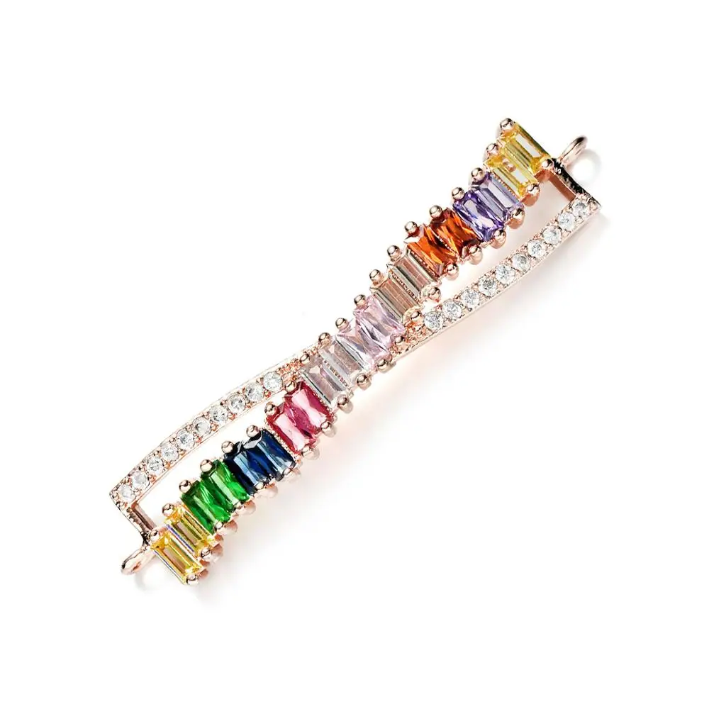 CHSXY изысканный галстук-бабочка микро выложенный Радужный Циркон латунный Шарм