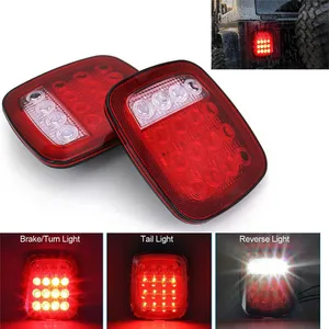Задний фонарь заднего хода для грузовиков, фонари заднего хода для прицепов светодиодный светильник для грузовиков, прицепов, 16 светодиодный стоп-сигнал, светодиодный задний фонарь s, задний светильник для грузовиков 12 В, 2 шт.