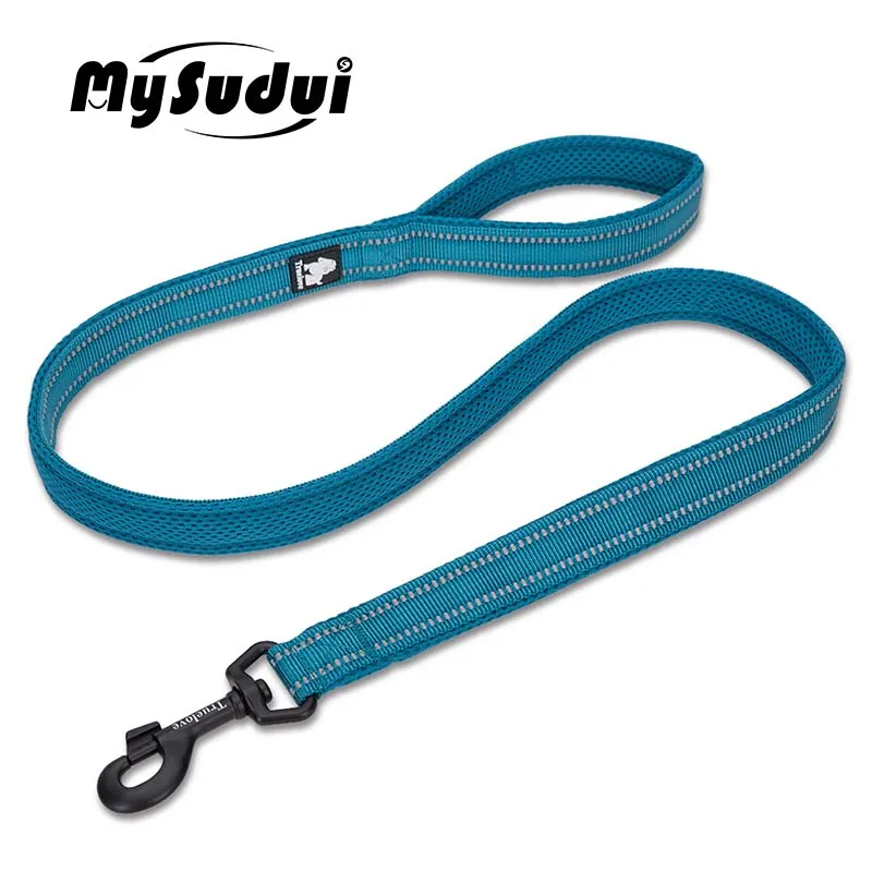 blue MySudui Truelove, мягкая сетка, нейлоновый поводок для собак, светоотражающий нейлоновый поводок для прогулок, дрессировки собак, поводок для бега, поводок для собак домашних животных, 110 см, Прямая поставка - Цвет: blue