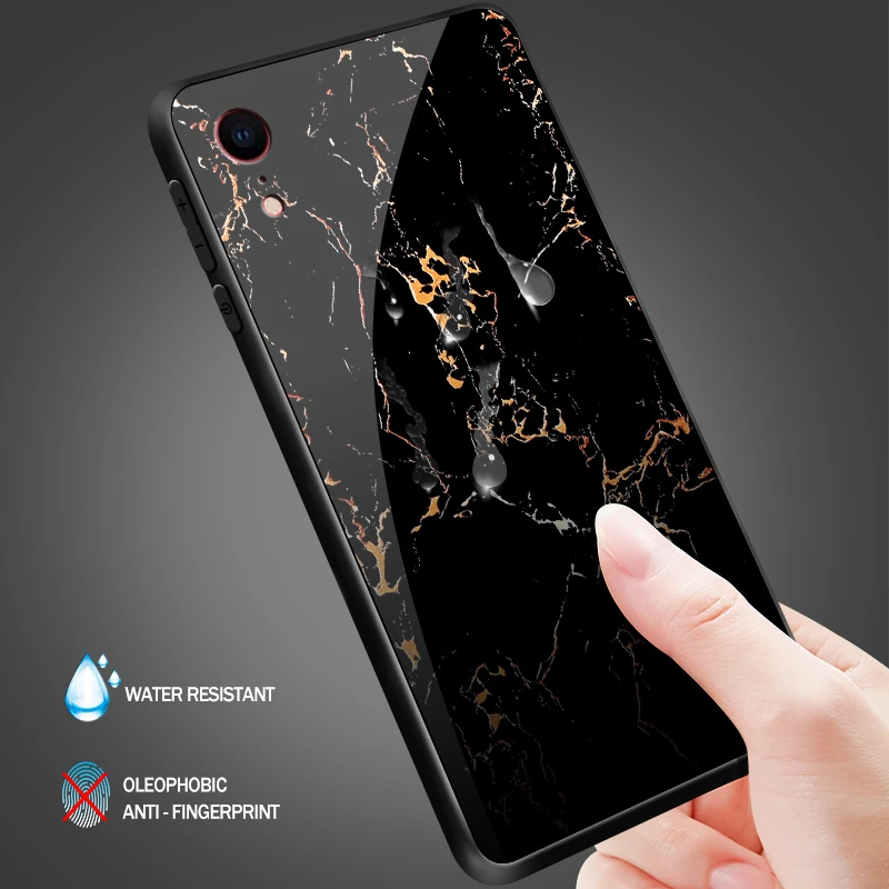 Для iPhone 5S, se, 6, 6 S, 7, 8 Plus XR XS макс. закаленное стекло чехол для Meizu M5 M6 M8 M9 Примечание 16th Plus с узором в полоску защитная оболочка