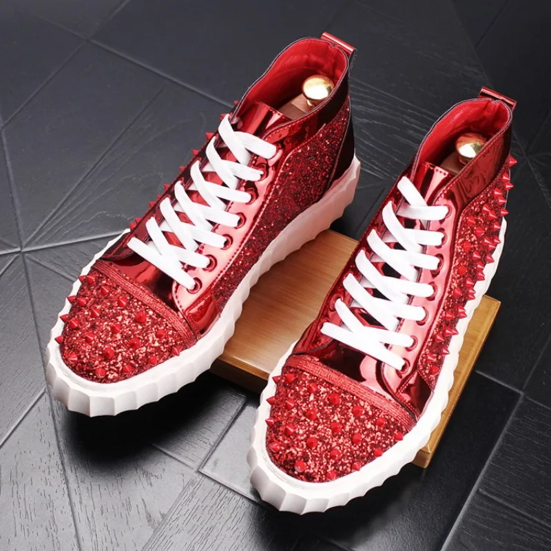 Роскошные дизайнерские туфли с заклепками для мужчин индивидуальная Тройная