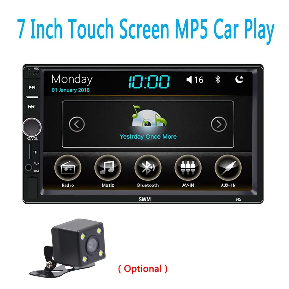 Dragonpad SWM-N5 Автомобильный Bluetooth MP5 плеер видео MP4 вставная карта Usb флеш-накопитель MP3