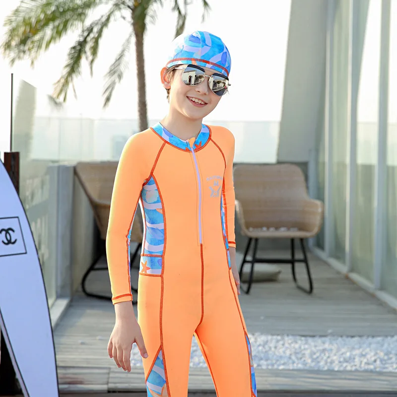 Спортивный купальник для детей 2020 Летний Новый унисекс с длинным рукавом