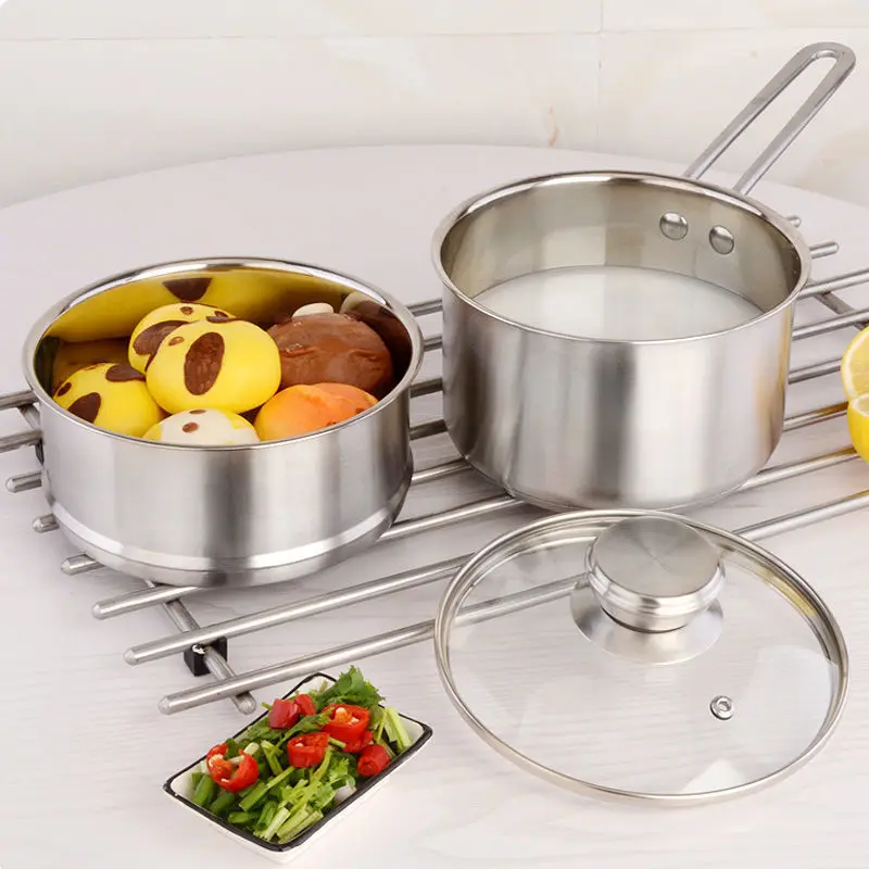 Кастрюля из нержавеющей стали с композитным дном утолщенная кастрюля для молока