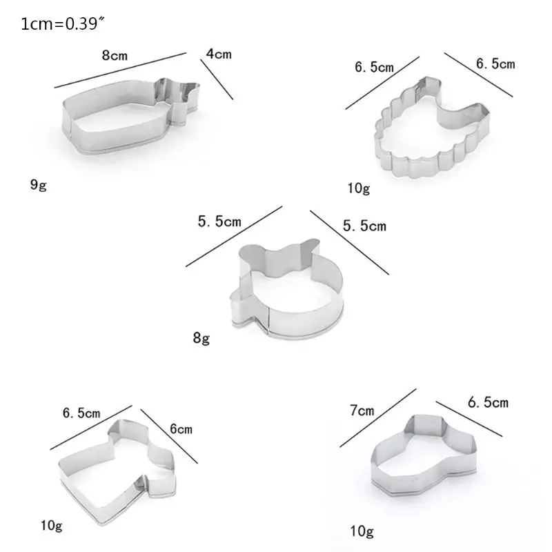 5 шт. формочки для печенья из нержавеющей стали | Дом и сад