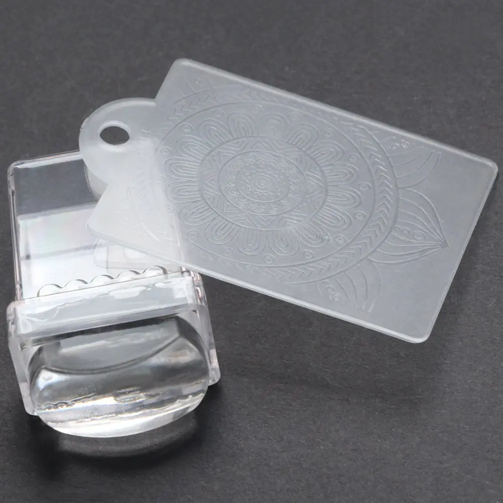 Прозрачный штамп силиконовый для женщин 2 шт./компл. инструмент нанесения лака