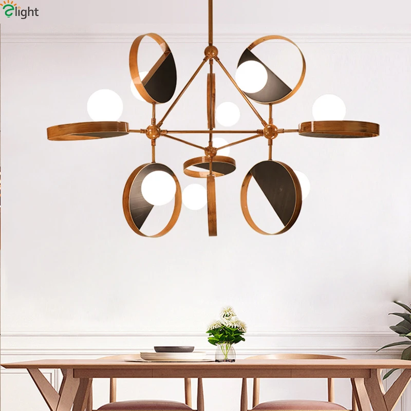Современная Новинка деревянная светодиодная люстра освещение для гостиной