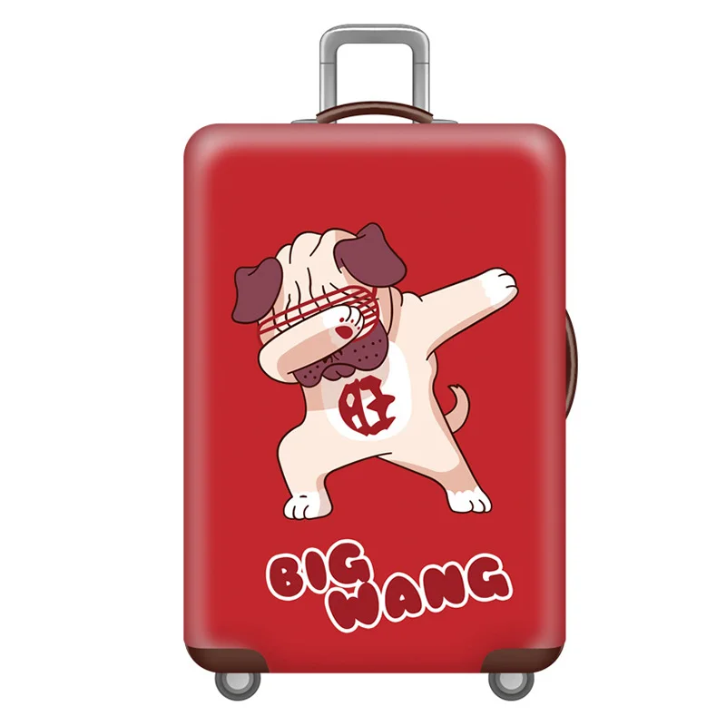 N Luggage cover Эластичные Защитные чехлы для багажа с животным узором, Чехол для багажа, подходит для 18-32 дюймов, пылезащитный чехол для чемодана, аксессуары для путешествий - Цвет: N Luggage cover