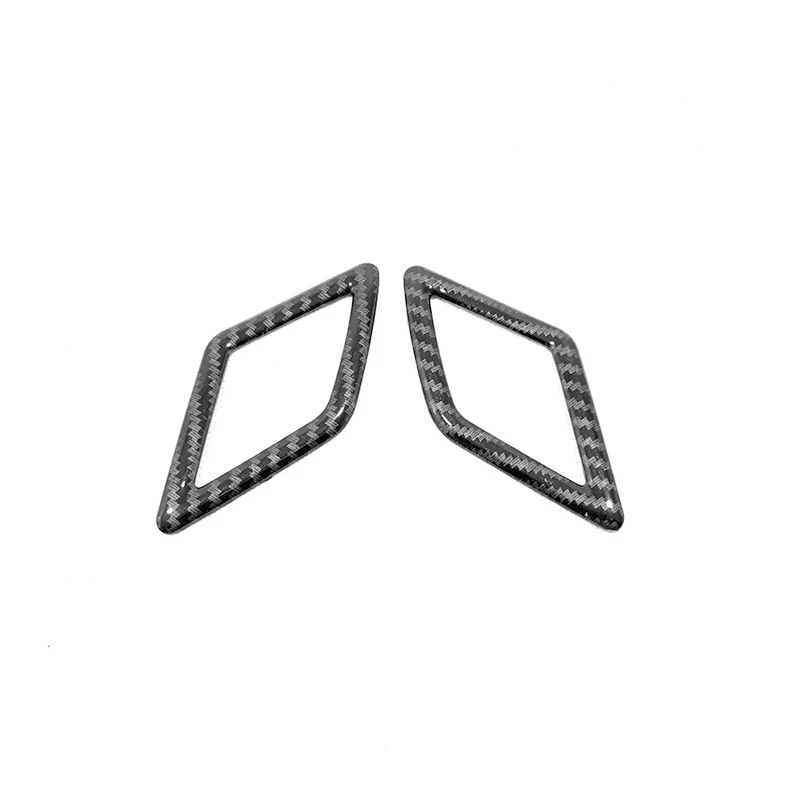 

For Audi Q3 2019 2020 Accessories ABS Matte/Carbon fiber Car Front column Audio decoration Cover Trim Sticker Car Styling 2pcs