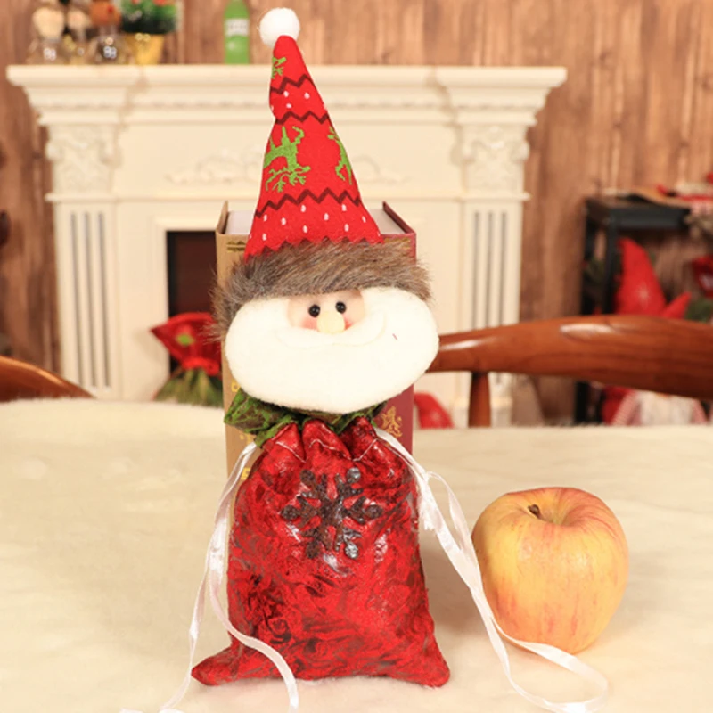 

Warm Christmas Fruit Gift Bag Christmas Decorations Kids Bags Christmas Faux Leather Apple Bag Christmas Eve Candy Bag